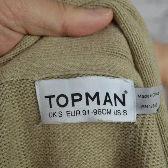 Mens Topman Cardigan Sweater size small